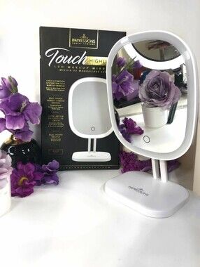 Impressions Vanity Touch LED Makeup Mirror in White *BNIB